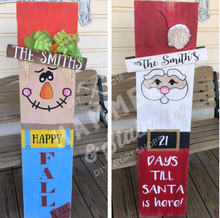 Double Sided Scarecrow/Santa Porch Plank