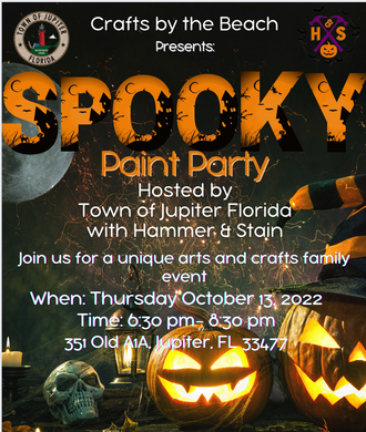 Jupiter Civic Center Spooky Paint Party(Thursday) 10/13/2022 6:30pm- 8:30pm